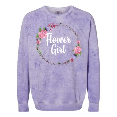 Cute Flower Girl Wedding Colorblast Crewneck Sweatshirt