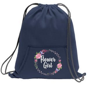 Cute Flower Girl Wedding Sweatshirt Cinch Pack Bag