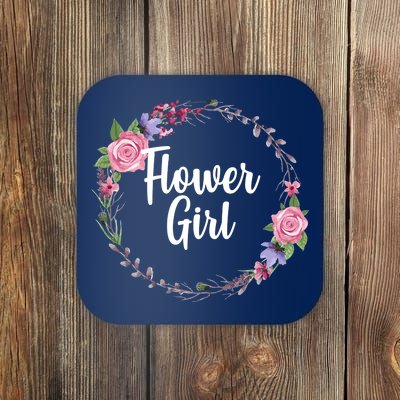 Cute Flower Girl Wedding Coaster