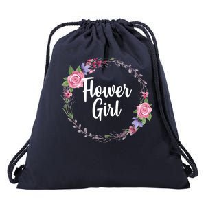 Cute Flower Girl Wedding Drawstring Bag