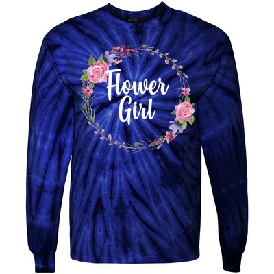 Cute Flower Girl Wedding Tie-Dye Long Sleeve Shirt