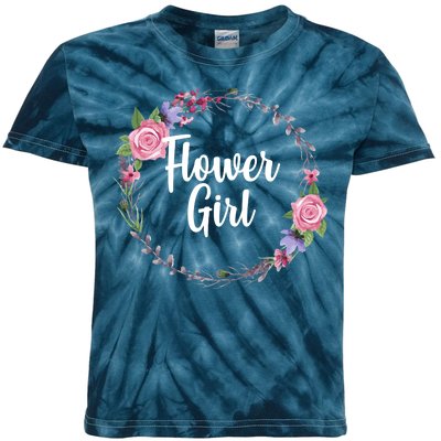 Cute Flower Girl Wedding Kids Tie-Dye T-Shirt