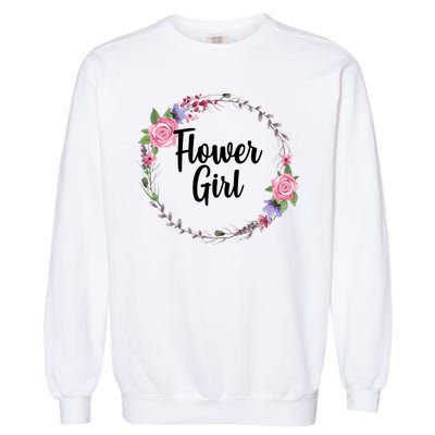 Cute Flower Girl Wedding Garment-Dyed Sweatshirt