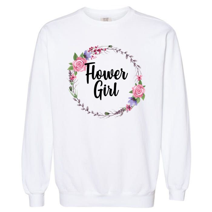 Cute Flower Girl Wedding Garment-Dyed Sweatshirt