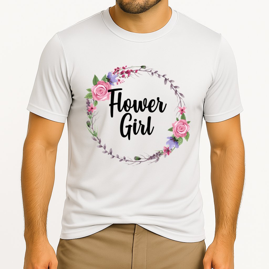 Cute Flower Girl Wedding Cooling Performance Crew T-Shirt
