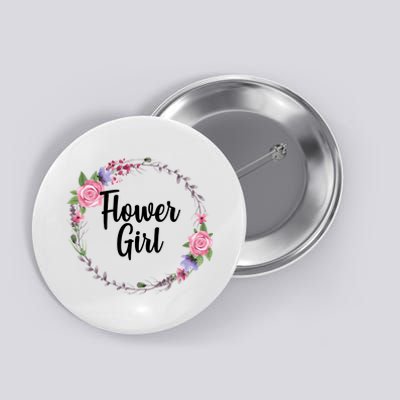 Cute Flower Girl Wedding Button