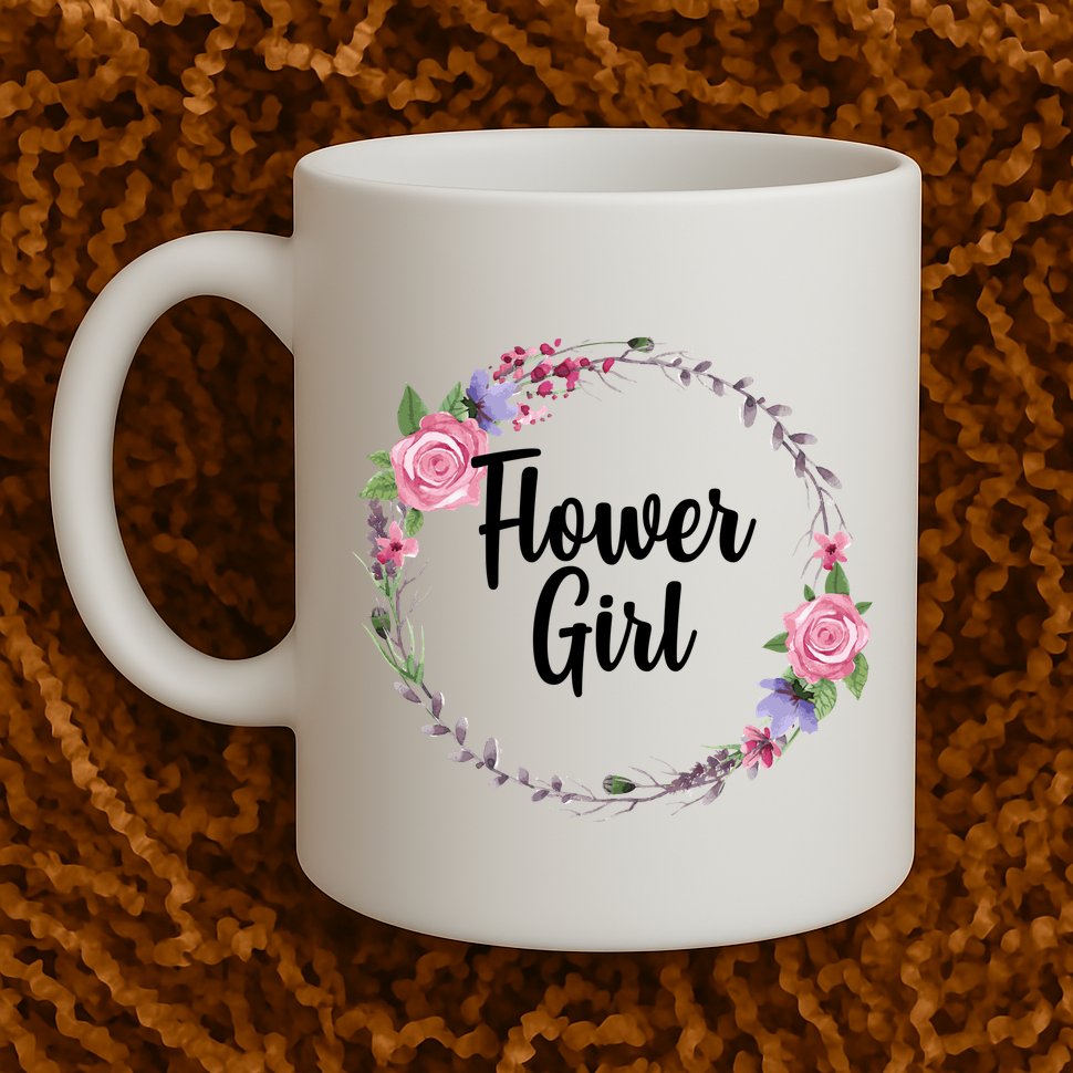 Cute Flower Girl Wedding Mug