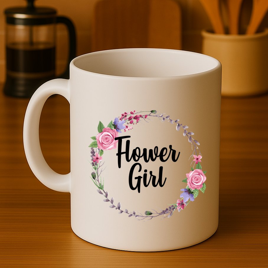 Cute Flower Girl Wedding Mug