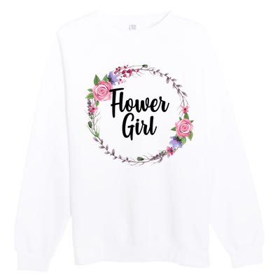 Cute Flower Girl Wedding Premium Crewneck Sweatshirt