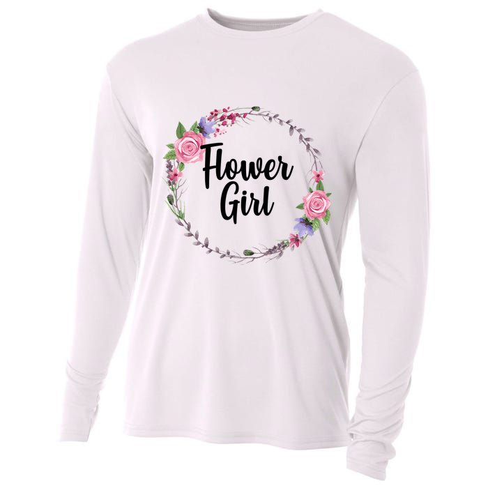 Cute Flower Girl Wedding Cooling Performance Long Sleeve Crew