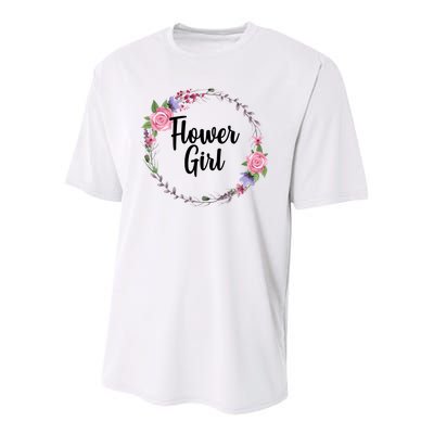 Cute Flower Girl Wedding Youth Performance Sprint T-Shirt