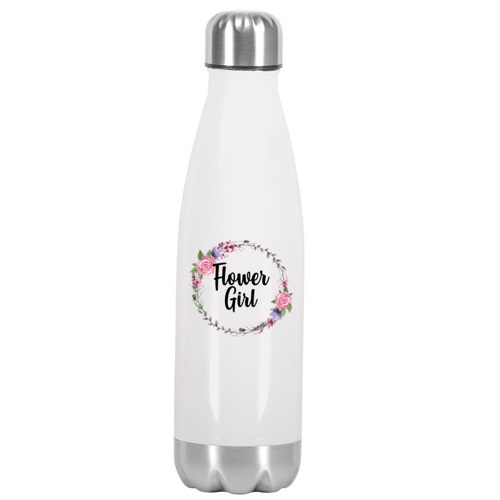 Cute Flower Girl Wedding Stainless Steel Insulated Water Bottle