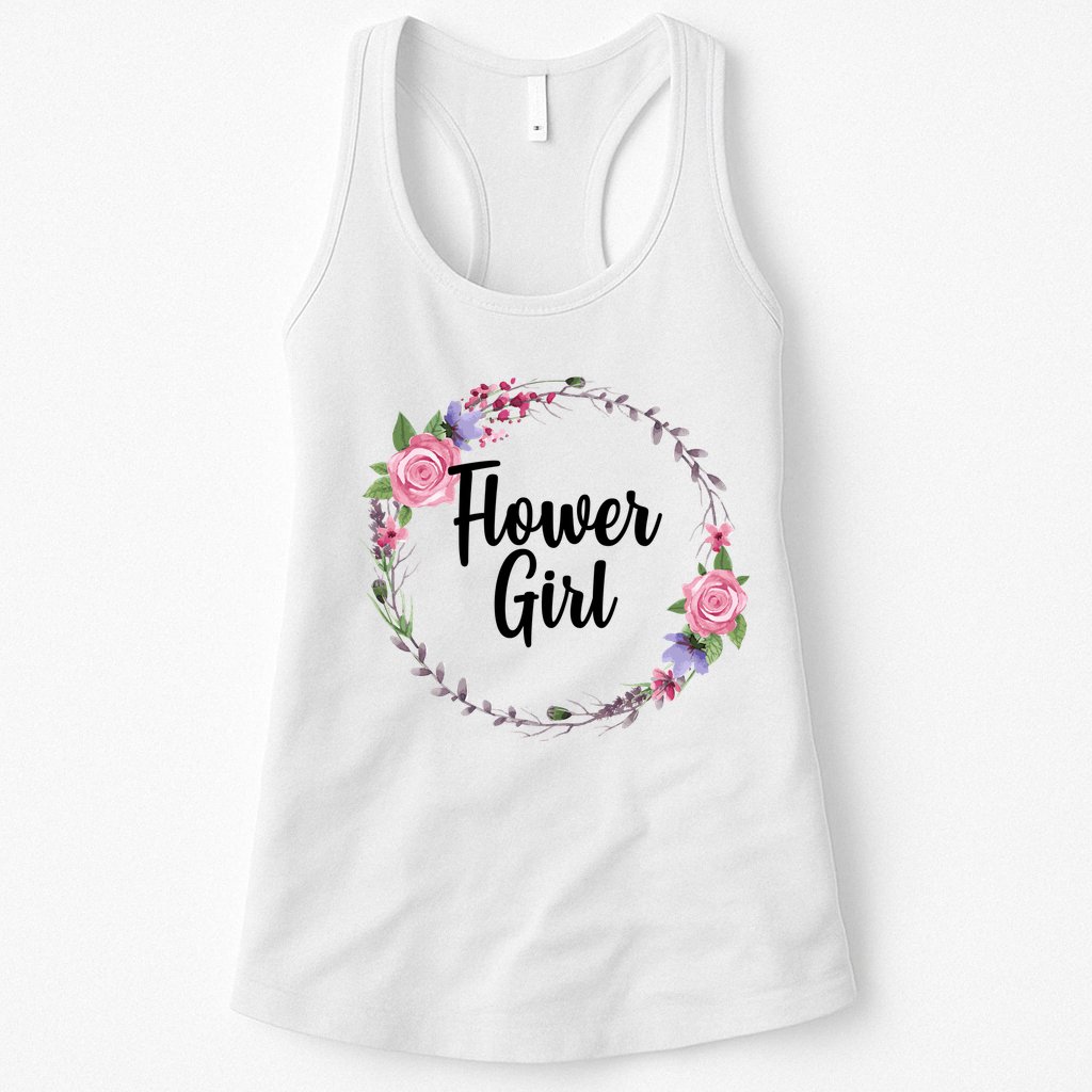 Cute Flower Girl Wedding Womens Tank Top