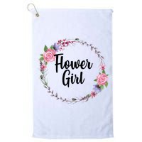 Cute Flower Girl Wedding Platinum Collection Golf Towel