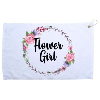 Cute Flower Girl Wedding Grommeted Golf Towel