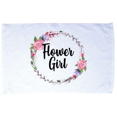 Cute Flower Girl Wedding Microfiber Hand Towel