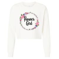 Cute Flower Girl Wedding Cropped Pullover Crew