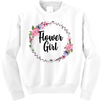 Cute Flower Girl Wedding Kids Sweatshirt