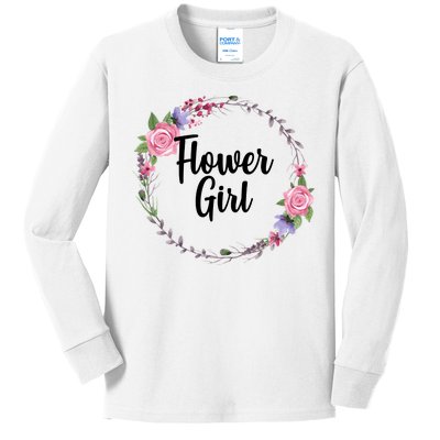 Cute Flower Girl Wedding Kids Long Sleeve Shirt