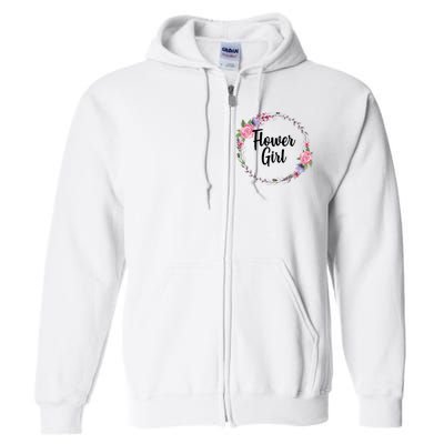 Cute Flower Girl Wedding Full Zip Hoodie