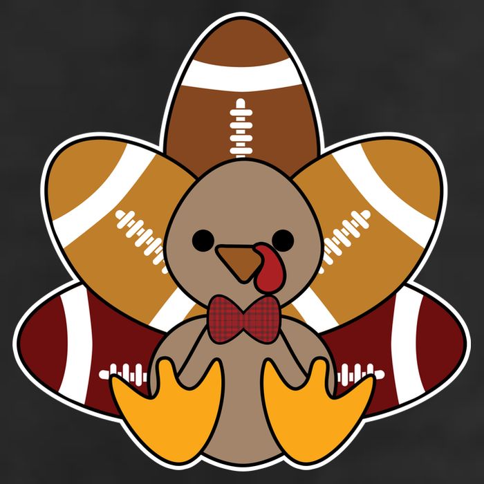 Cute Football Turkey Thanksgiving 7 Panel Mesh Trucker Snapback Hat