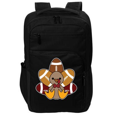 Cute Football Turkey Thanksgiving Impact Tech Backpack