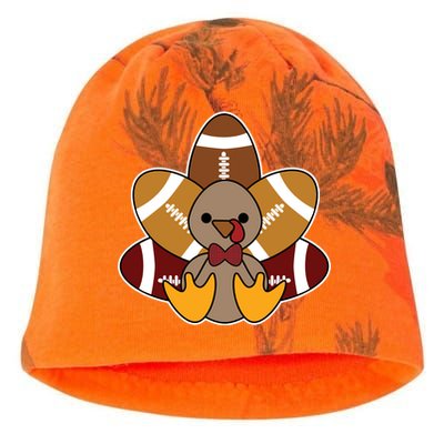 Cute Football Turkey Thanksgiving Kati - Camo Knit Beanie