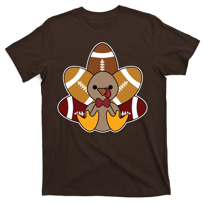 Cute Football Turkey Thanksgiving T-Shirt