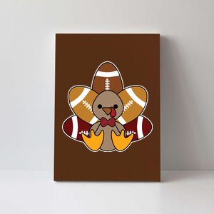 Cute Football Turkey Thanksgiving Canvas