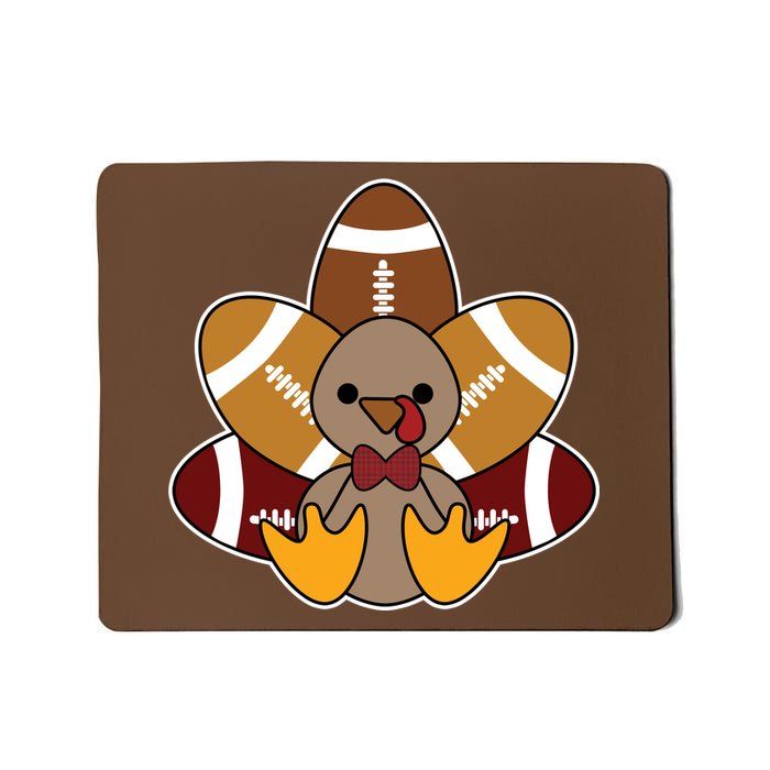 Cute Football Turkey Thanksgiving Mousepad