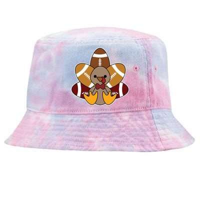 Cute Football Turkey Thanksgiving Tie-Dyed Bucket Hat