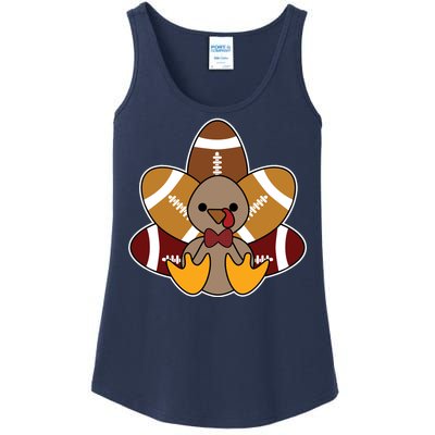 Cute Football Turkey Thanksgiving Ladies Essential Tank