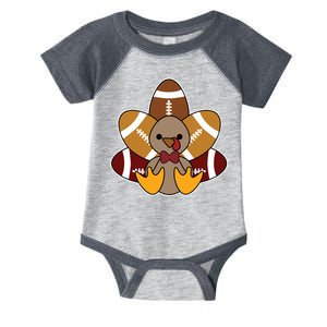 Cute Football Turkey Thanksgiving Infant Baby Jersey Bodysuit