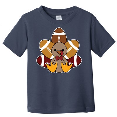 Cute Football Turkey Thanksgiving Toddler T-Shirt