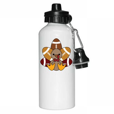 Cute Football Turkey Thanksgiving Aluminum Water Bottle