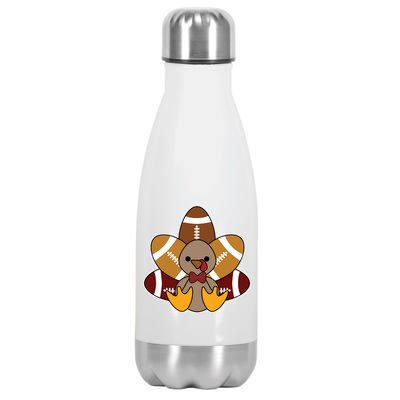 Cute Football Turkey Thanksgiving Stainless Steel Insulated Water Bottle