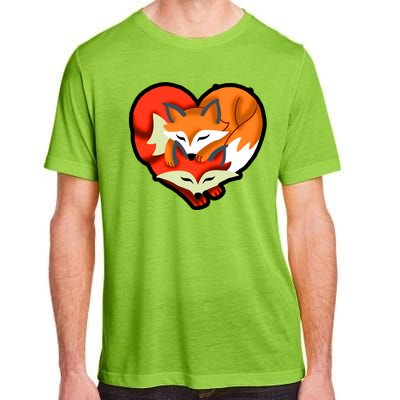 Cute Foxy Heart Fox Lover Adult ChromaSoft Performance T-Shirt