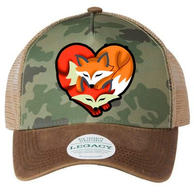 Cute Foxy Heart Fox Lover Legacy Tie Dye Trucker Hat