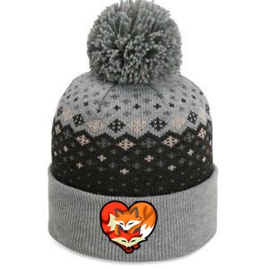 Cute Foxy Heart Fox Lover The Baniff Cuffed Pom Beanie