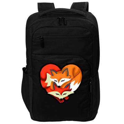 Cute Foxy Heart Fox Lover Impact Tech Backpack