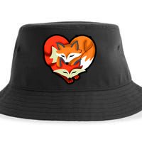 Cute Foxy Heart Fox Lover Sustainable Bucket Hat