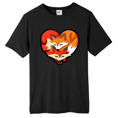 Cute Foxy Heart Fox Lover Tall Fusion ChromaSoft Performance T-Shirt