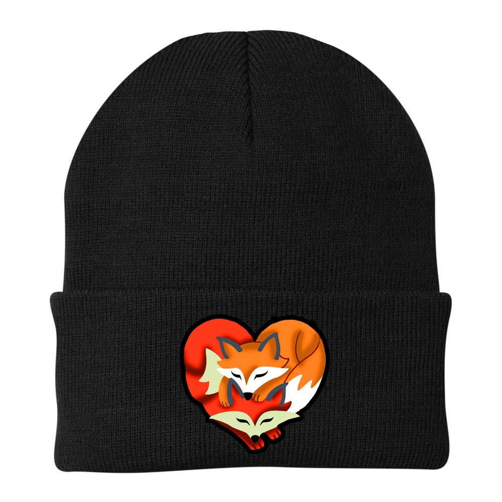 Cute Foxy Heart Fox Lover Beanie