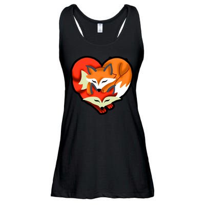 Cute Foxy Heart Fox Lover Ladies Essential Flowy Tank