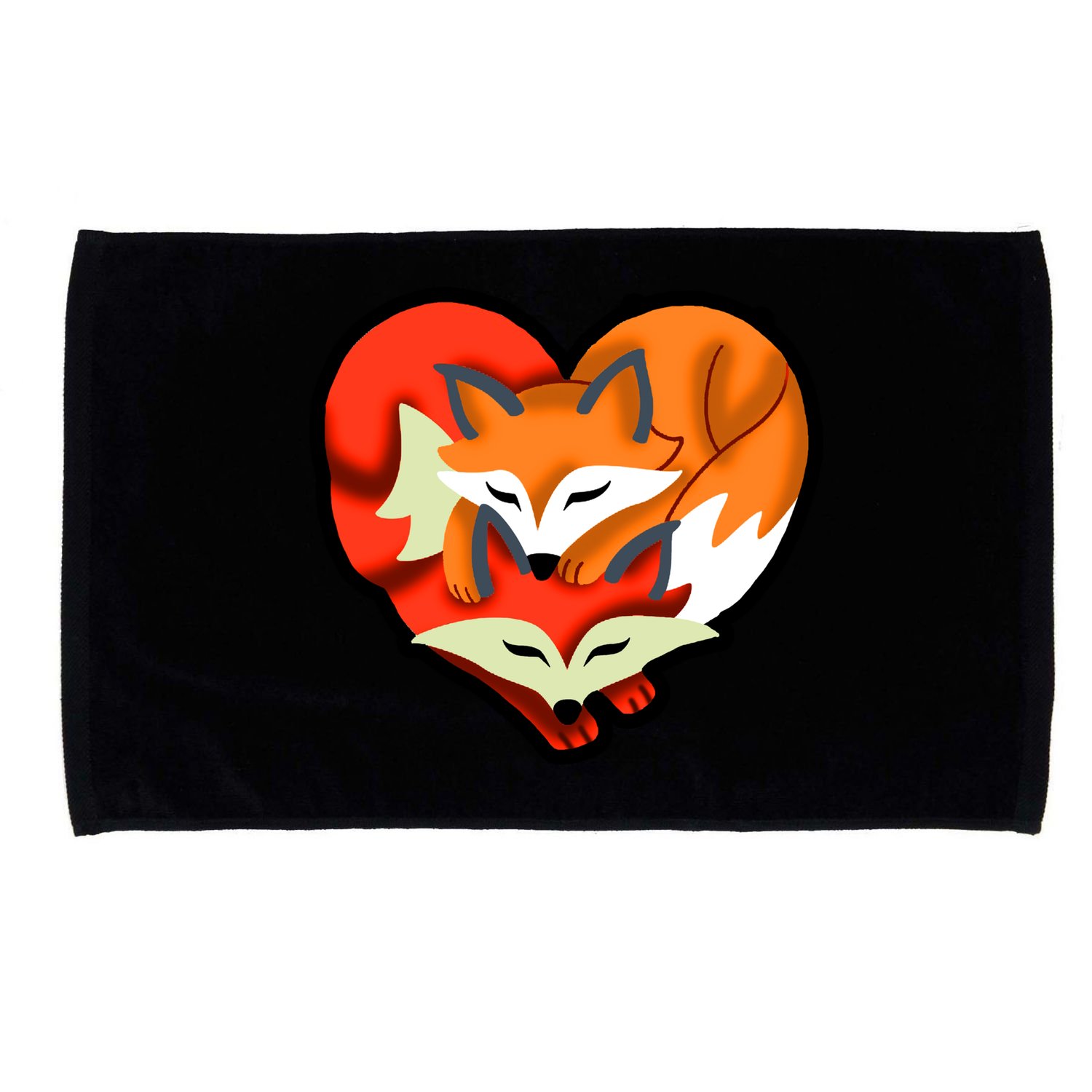 Cute Foxy Heart Fox Lover Microfiber Hand Towel