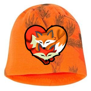 Cute Foxy Heart Fox Lover Kati - Camo Knit Beanie