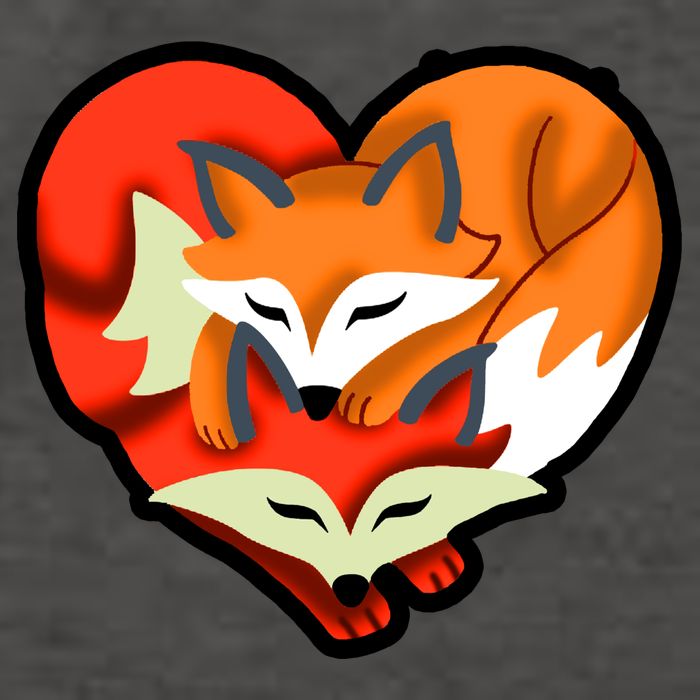 Cute Foxy Heart Fox Lover Vector Backpack