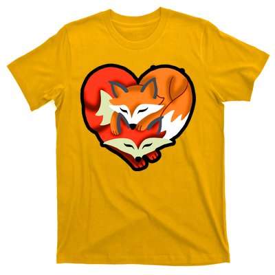 Cute Foxy Heart Fox Lover T-Shirt