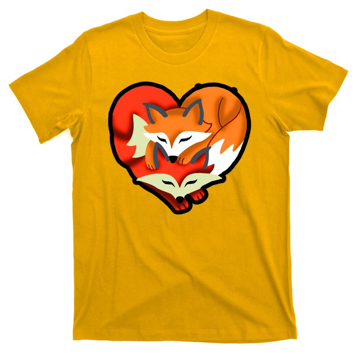 Cute Foxy Heart Fox Lover T-Shirt