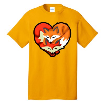 Cute Foxy Heart Fox Lover Tall T-Shirt